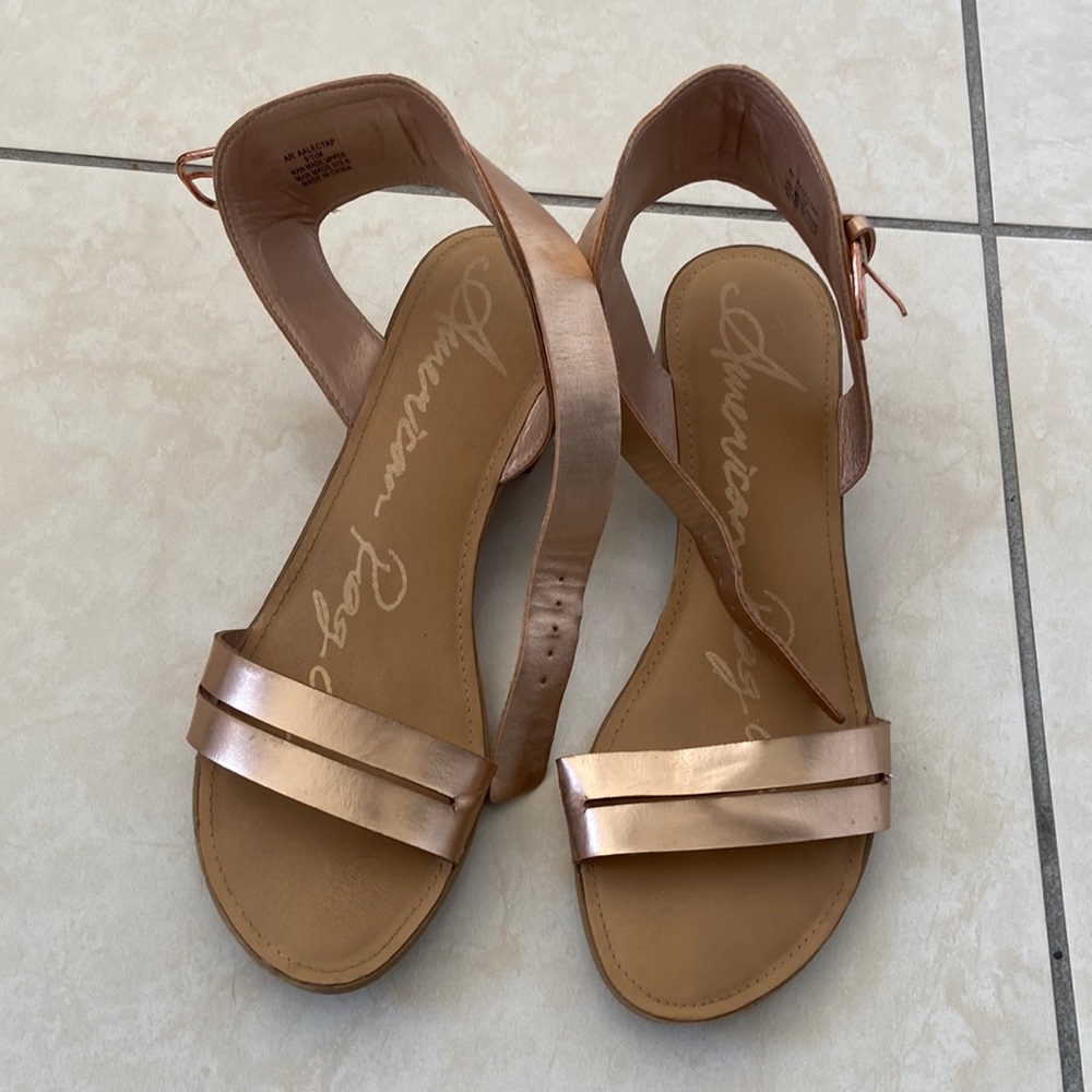 Rose gold sandals